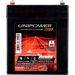 Bateria Estacionária Selada 12V 5Ah VRLA UP1250 Unipower na internet