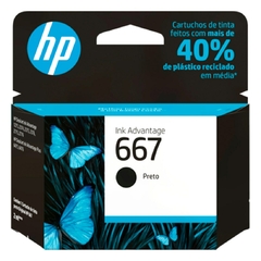 Cartucho de Tinta HP 667 Preto 3YM79AB - comprar online