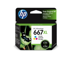 Cartucho de Tinta HP 667XL Colorido 3YM80AB - comprar online