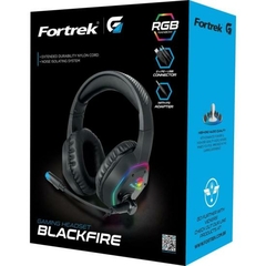 Headset Gamer Fortrek Blackfire P2 + USB RGB Preto - loja online