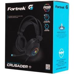 Headset Gamer Fortrek Crusader P2 + USB RGB Preto - loja online