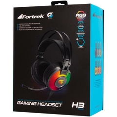 Imagem do Headset Gamer Fortrek H3+ 7.1 USB RGB Cinza