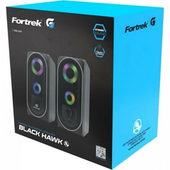 Caixa de Som Gamer Multimídia Fortrek Black Hawk RGB Preta na internet