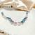 Chocker com Cristal Quadrado Colorido - Banhado a Prata - comprar online