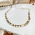 Chocker com Corrente Figaro Achatada - Banhado a Ouro