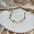 Choker com Plaquinhas em Forma de Diamante - Banhado a Ouro