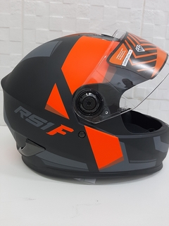 CASCO INTEGRAL HAWK RS1F NEGRO/NARANJA MATE L