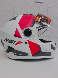 CASCO INTEGRAL RS1F BLANCO/FUGSIA MATE GRAFICO S