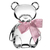 Estuche con Escultura Lazo Rosa - Teddy Bear