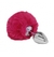 Plug Anal em Aço Pompom de Coelho - Tamanho M - 8 x 3,4 cm - Pink