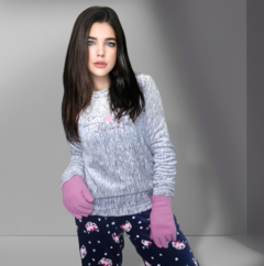 Pijama de Inverno Fleece Gata meow - comprar online