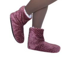 Bota Pantufa Inverno Rosa Queimado na internet