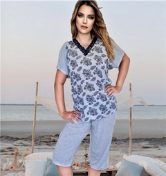 Pijama Capri Azul Psicodélico - comprar online