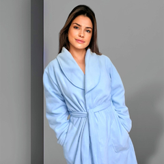 Robe Curto Azul Celeste