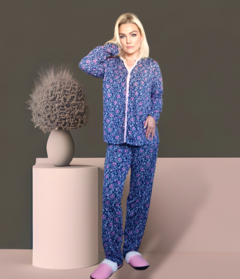 Pijama longo Floral Inverno - loja online