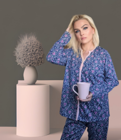 Pijama longo Floral Inverno - Sweet Dreams Comfy