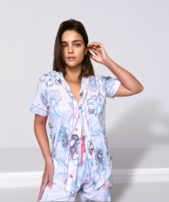 Pijama Americano Floral na internet