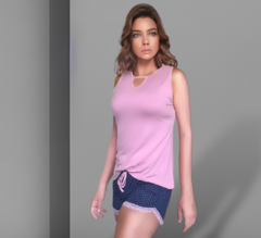 Short Doll Rosa e Azul - comprar online