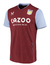 Camisa Aston Villa Home 22/23 Torcedor Castore Masculino - Vermelho e Azul