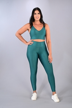 Conjunto Raiane Compressão verde esmeralda