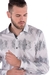 Camisa Slim Fit Argali Falklands ML – Branca Estampado Favo - comprar online
