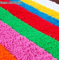 10 goma eva de Toalla colores surtidos