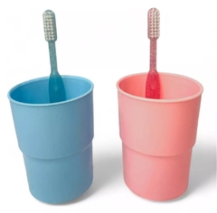 10 Vasos con cepillo de dientes con Glitter - comprar online