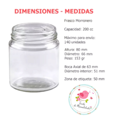 Pack de 10 frascos Morroneo sin tapa - comprar online