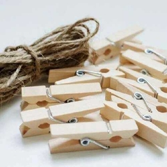 50 Mini broches de madera
