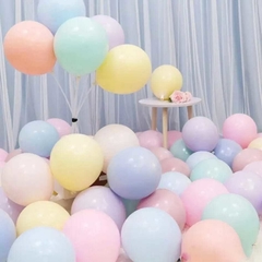 25 globos pasteles por color