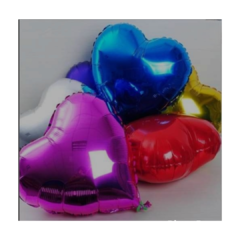 10 globos corazón de 10" variados