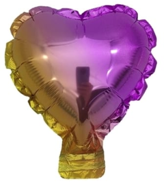 10 Globos Multicolor corazón de 12cm