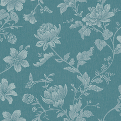 Papel de parede floral verde 4139 - comprar online