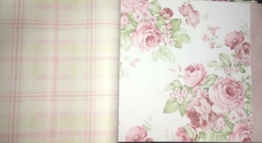 Kit de papel de parede quadriculado e floralFR 811006 x 811013 x 811027 - comprar online