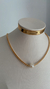 Choker Elos Com Perola - Semijoia Banhada a Ouro 18k - comprar online