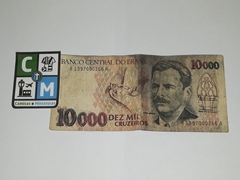 10 Mil Cruzeiros Cédula Dinheiro Nota 1990-1993 C/ Mancha (leia o anúncio)