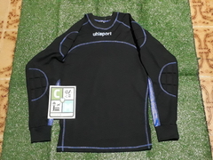 Uhlsport Template 2003 Preto/Celeste Goleiro GK #1 Camisa Importada Tamanho G (veste P - detalhes e medidas no anúncio)