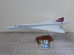 British Airways Concorde Avião Maquete Artesanal Escala 1:215