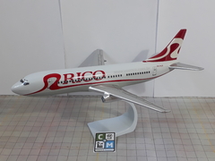 Rico Linhas Aéreas Boeing 737-200 Avião Maquete Artesanal Escala 1:95