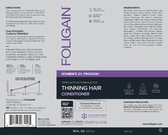 Condicionador Foligain tripla ação com 2% de Trioxidil(16 fl oz) 473ml - Crescimento e rejuvenescimento - Para Mulheres - comprar online