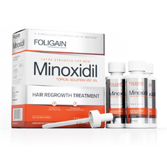 Minoxidil 5% Foligain para Homens - Tratamento para 3 meses