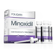 Minoxidil 2% Foligain para Mulheres - Tratamento para 3 meses