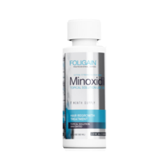 Minoxidil 5% Foligain para Homens - fórmula com baixo teor de álcool - Tratamento para 1 mês