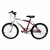 Bicicleta Zummi Aro 20 com Apoio Lateral Freios V-Brake Dianteiro e Traseiro Rodas em Alumínio Branco/Vermelho