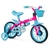 Bicicleta Absolute Kids Unicorn Aro 12 com Rodinhas Laterais Garrafinha e Freio Traseiro Rosa/Azul Tiffany