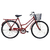 Bicicleta Cairu Malaga Aro 26 com Cesta Bagageiro Para-lamas Freios Suecos Dianteiro e Traseiro Apoio Lateral e Rodas em Alumínio Vermelho.