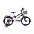 Bicicleta Cairu Flowers Aro 16 com Cesta e Bagageiro Freios Dianteiro e Traseiro Rodinhas Laterais e Rodas em Alumínio Violeta.