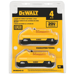 PAQUETE DE 2 BATERÍAS COMPACTAS 4AH 20V DEWALT DCB240-2