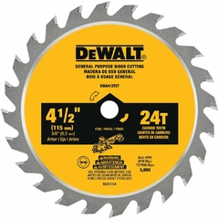 DISCO DE SIERRA 4-1/2'' X 24D DEWALT DWA412TCT