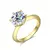 Anel de Moissanite Diamante - Em Prata Esterlina 925 com Banho de Ouro Branco 18k - comprar online